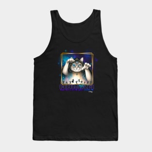 Mistic Cat: Human Is Just A Slave - Cute Kitty - A Funny Mistic Retro Vintage Style Tank Top